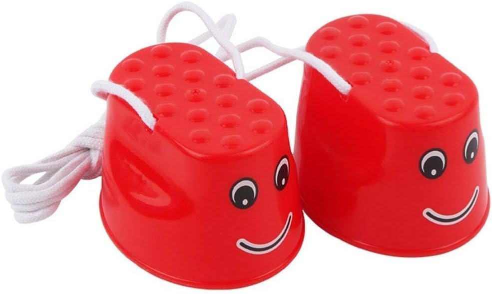 Teydhao Kid's Stepping Balance Buckets with Anti-Skid Pads on Bottom Stackable for Gross Motor Coordination Exercise Fun Balancing Kids Children Stepper Toy Walking Stilts Birthday Gift