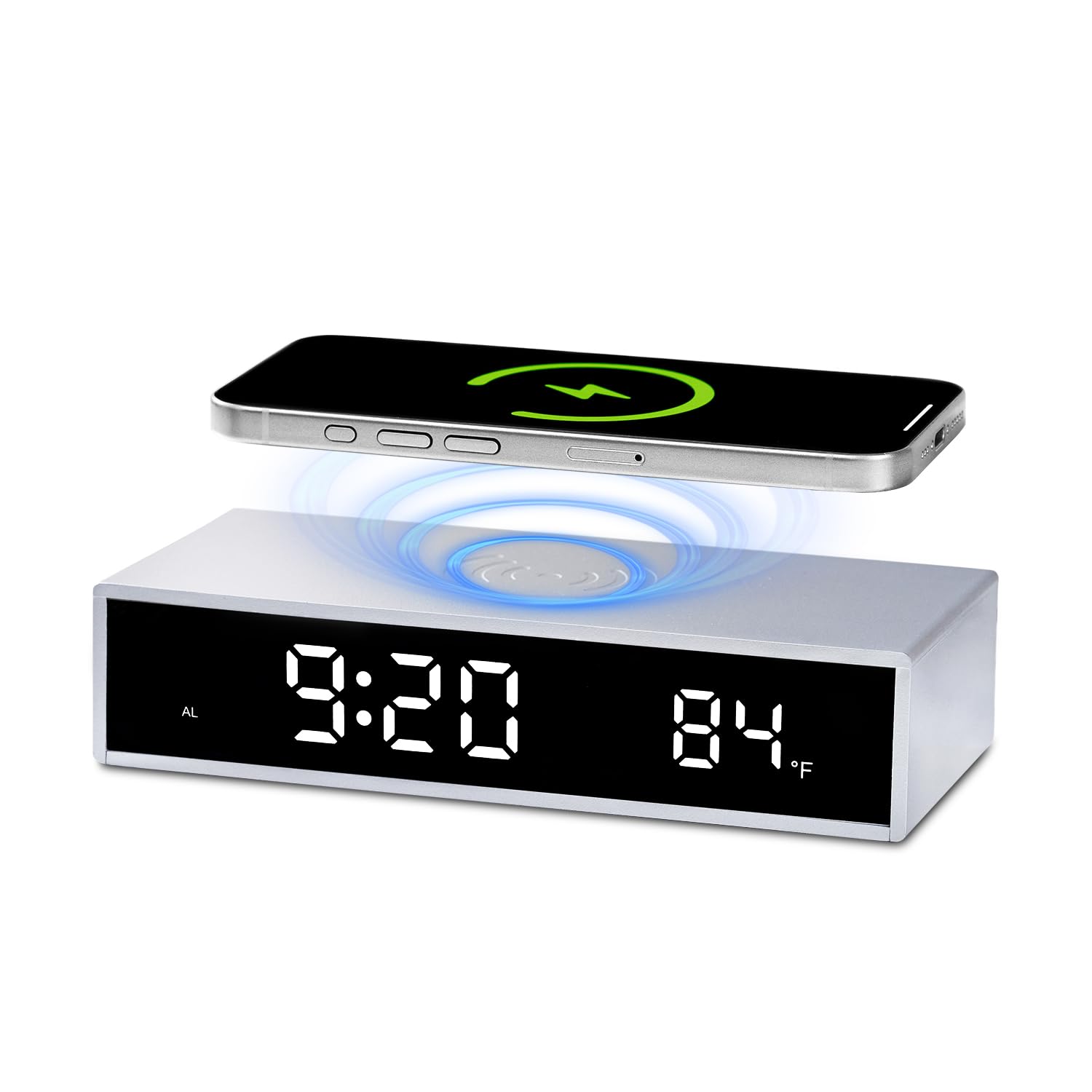 Photo 1 of Digital Alarm Clock with with Wireless Charging, 15W Fast Wireless Charger
