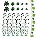 Sumille 17pcs Green Party Decoration Set, Irish Day Party Accessories Include Clover Garland Banner, Shamrock Foil Hanging Swirls, Silicone Stickers primary