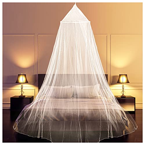 Gibot Luxury Mosquito Net Bed Canopy Large White Universal Dome