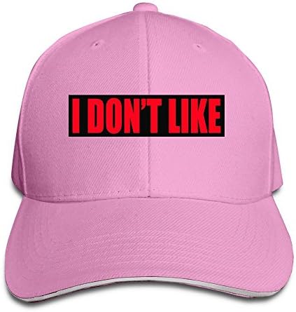 TOPNN I Do Not Like Adjustable Sandwich Peaked Caps Pink