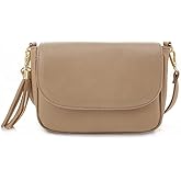 EVVE Small Crossbody Bags for Women Trendy Flap Saddle Purses with Tassel Vegan leather Shoulder bag | Small, Trendy, Flap, Purses, with Tassel, Small