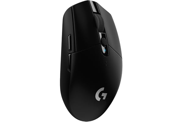 Logitech G305 Lightspeed Wireless Gaming Mouse, Hero Sensor, 12,000 DPI, Lightweight, 6 Programmable Buttons, 250h Battery, On-Board Memory, Compatible with PC, Mac - Black