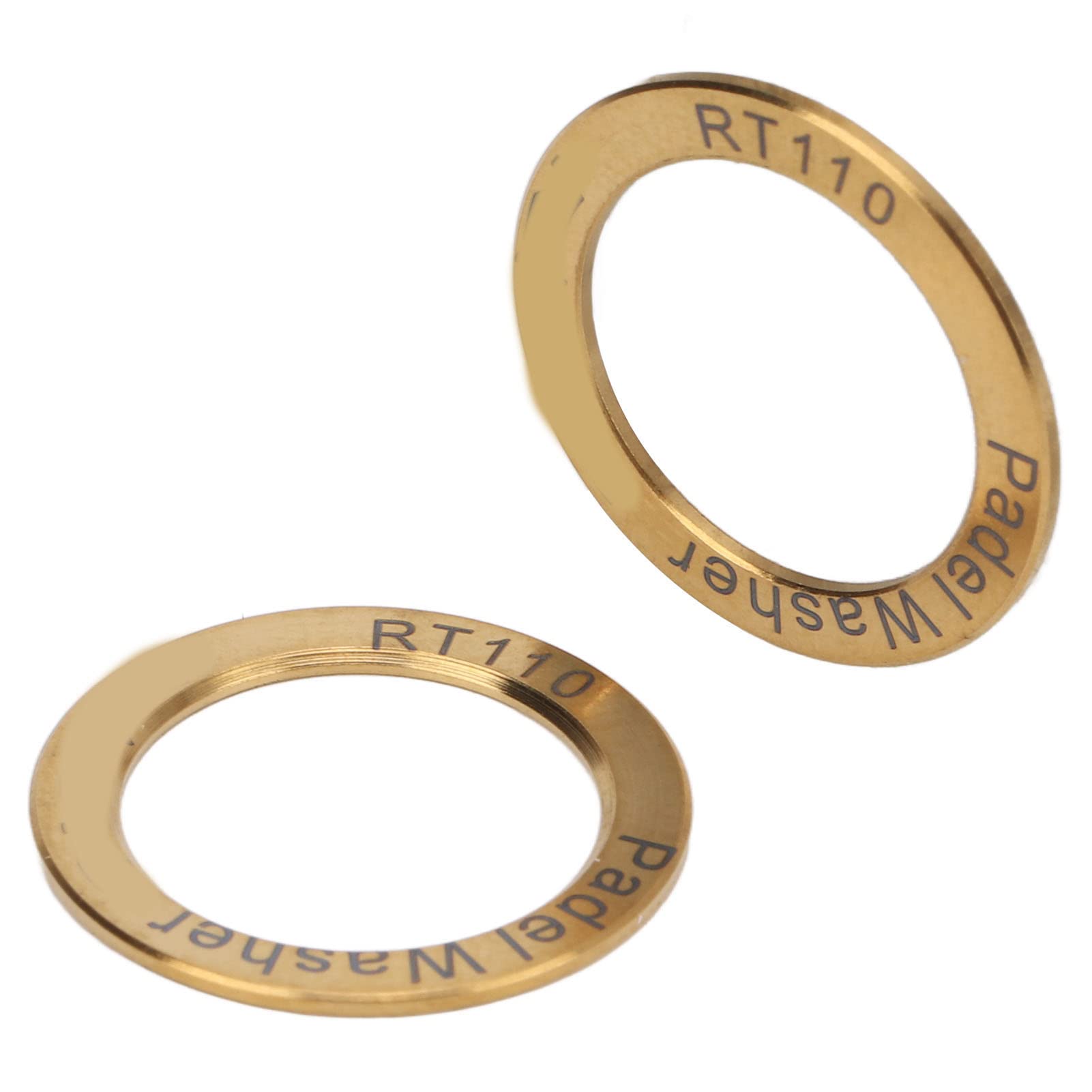 SUNGOOYUE 2Pcs Extended Bike Pedal Washers, Titanium Alloy Waterproof Rustproof Road Bike Pedal Extension Spacers(Gold)