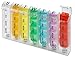 Weekly Pill Organizer - Pill Planners for Pills and Vitamins Day Week, 4 Times-a-Day Medication Reminder, AM PM Compartments Monday to Sunday for Travel or Purse