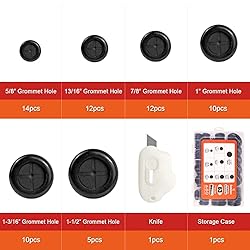 SmileTools 63Pcs Rubber Grommet Kit for Wire