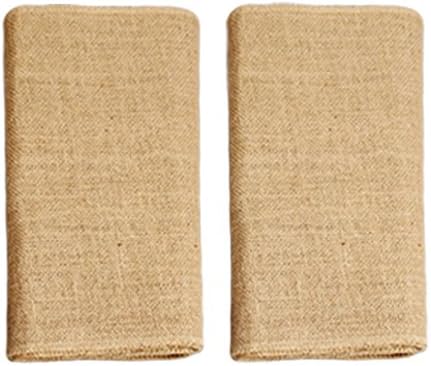 SKEMIX 2 Pack Burplap Table Runners,12 X 108 Inches,Natural Jute Hessian Table Runner,Perfect For Rustic Party & Events