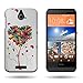 HTC Desire 510 Case, CoverOn Ultra Slim Matte Hard Case for HTC Desire 510 (2014) - Butterfly Heart