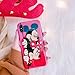 Ultra Slim Fit Shiny Smooth Soft TPU Red Mickey and Minnie Mouse Case for iPhone X iPhoneX Cartoon Sleek Flexible Protective Shockproof Cool Fun Cute Lovely Fashion Bling Gift Girls Teens Kids