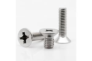 M2 25pcs,4mm A2-70 304 Stainless Steel Cross Phillips Flat Countersunk Head Screw Bolt