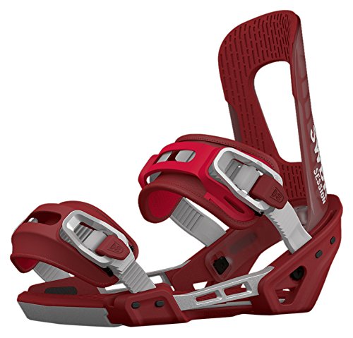 Switchback Session Snowboard Bindings, Red, Small/Medium