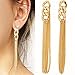Bluelans® Fashion Celebrity Women Ladies Long Dangle Chain Earrings Golden Tassel Chain Ear Stud