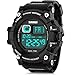 Men's Digital Sports Watch, Aposon Military Electronic Wrist Watch Alarm Back Light LED Waterproof Army Watches Stopwatch- Black