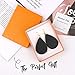 Genuine Leather Earrings Dangle Drop for Women Teen Girls, Teardrop Earrings Lightweight, Gift for Her (Black)