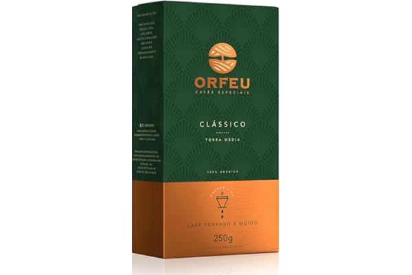 Orfeu Café Clássico Torrado e Moído, 100% Arabica, Torra Média, 250g