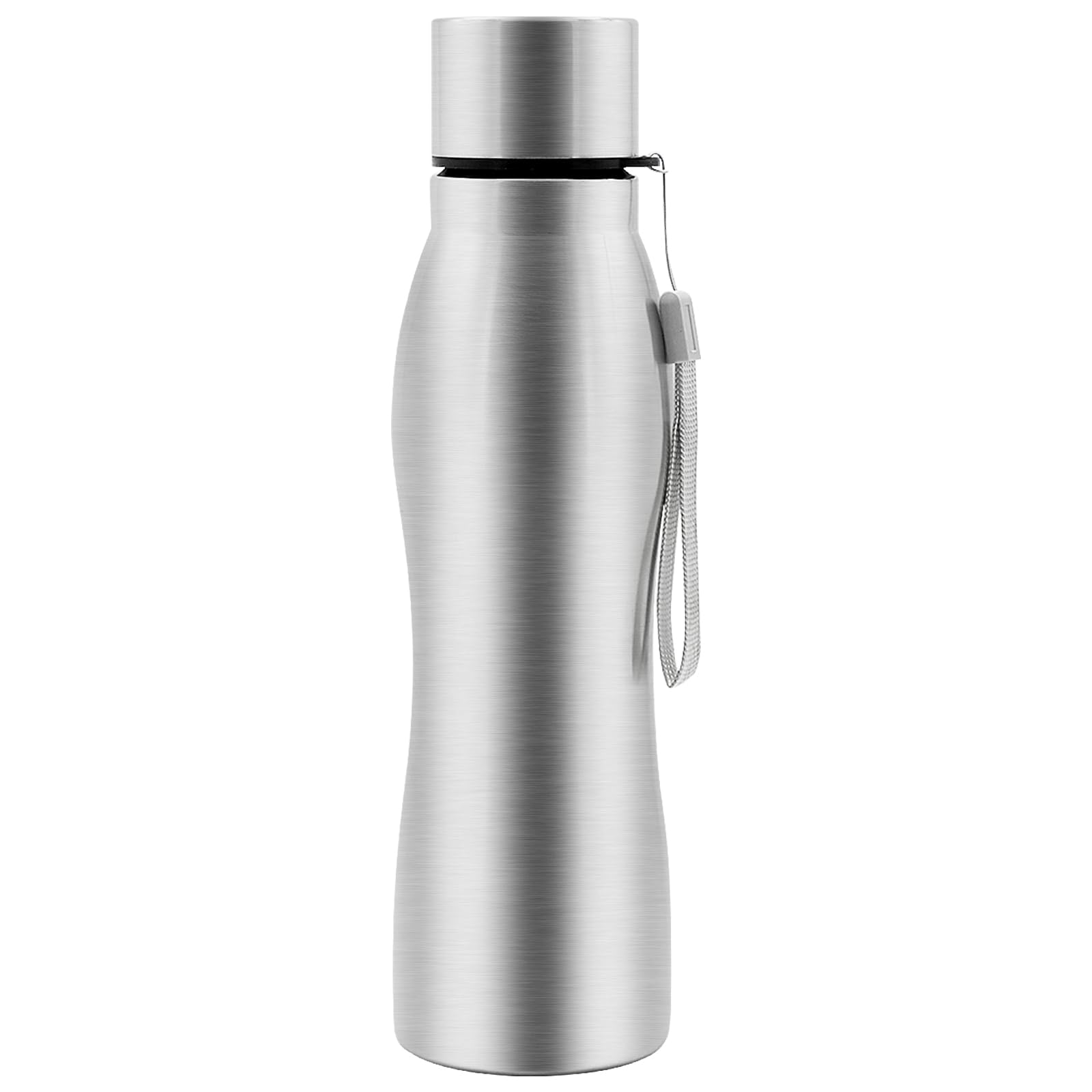 Aleker Metal Water Bottle, 750ml BPA-free Stainless Steel Water Bottle, Vacuum Leak-Proof Sports Bottle, Large Capacity Slim Single Wall Water Bottle for School Office Gym Running Sports Travel