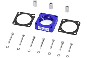 PQY Throttle Body Spacer Compatible with 91-06 Jeep Wrangler TJ YJ LJ Cherokee XJ 2.5L/4.0L Engine Gas MJ w/Gasket 1" Raise M