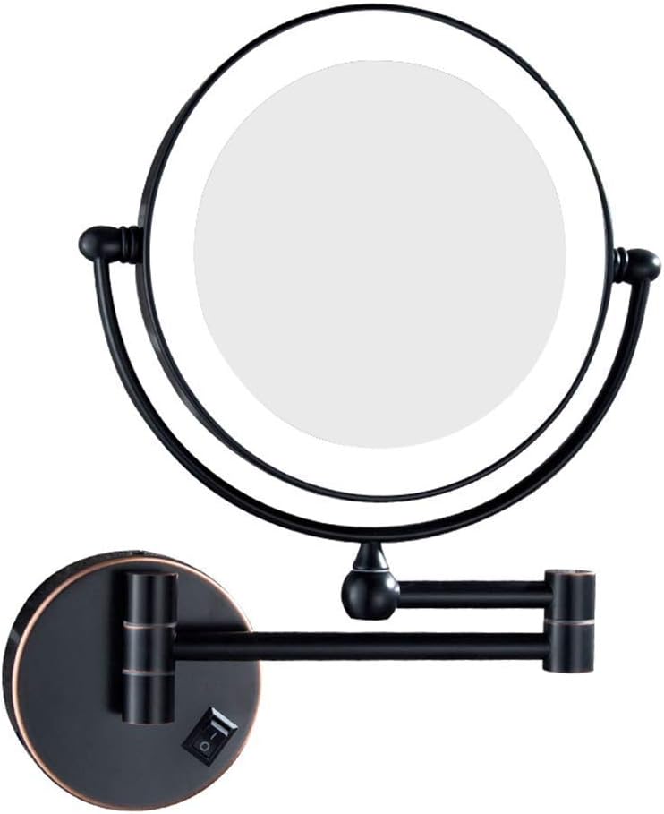 LED Makeup Mirror with Light for Bathroom Folding Wall Mounted