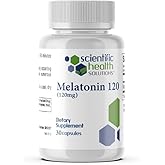 Scientific Health Solutions Melatonin 120mg | Single-Dose Melatonin in Easy-to-Swallow Capsules | Vegan, Non-GMO & Gluten-Free | US-Made Extra Strength (30 Count (Pack of 1)