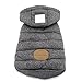 SELMAI Fleece Dog Hoodie Winter Coat for Small Boy Dog Cat Puppy Cotton Hooded Jacket Chihuahua Clothes Grey S