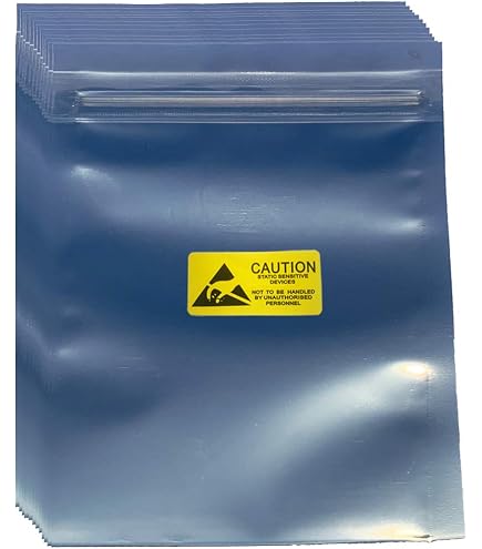 100 Sacchetti Antistatici Con Zip 6x10 Cm | Per Memoria RAM DDR2 DDR3 DDR4