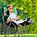 Outdoor Quad Camping Chair - Lightweight, Portable Folding Design - Adjustable Footrest, Cup Holder, Storage Carrying Bag – Durable Material, Steel Frame - by GigaTent