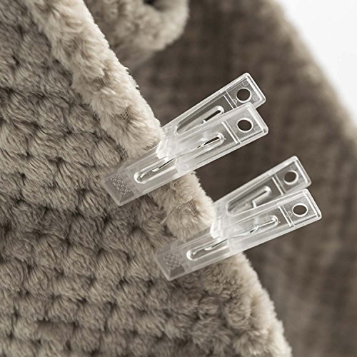 Eunion 20pcs Small Clear Plastic Utility Paper Clips Clothespins Clamps, Clothes Line Clips,Photo Clips 2.36"x1.14"