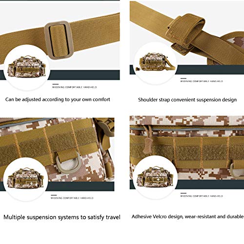 HAOLIN Große Kapazität Angeltasche Multifunktion 600D Nylon wasserdichte Outdoor-Taille Umhängetasche Angelgerät,2 – Bild 7