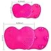 Makeup Brushes Cleaning Mat, LEOKOR Makeup Brush Cleaner Pad Set of 2 Cosmetic Brush Cleaning Mat Washing Tool with Suction Cup (Rose)