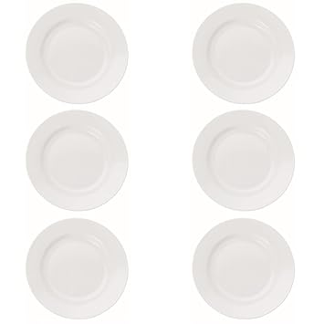 Viva-Haushaltswaren Camping Geschirr aus hochwertigem Melamin Kunststoff 6er Teller Set a Ø 20 cm / rund