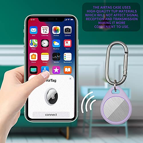 Case for Apple Airtag, for Airtag Keychains, Airtag Holders, Air Tag Holder Accessories Not Easy to Fall Off.（Purple）