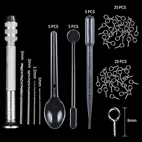 SJ 83 Pieces Resin Casting Molds and Tools Set with A Black Storage Bag, DIY Silicone Resin Molds for DIY Jewelry Craft Making