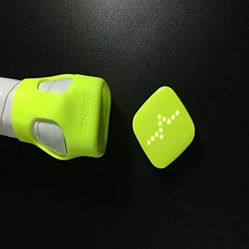 Usense Intelligent Tennis Sensor record every swing speed, improve skills start with speed analyze the percentages of serve (green)