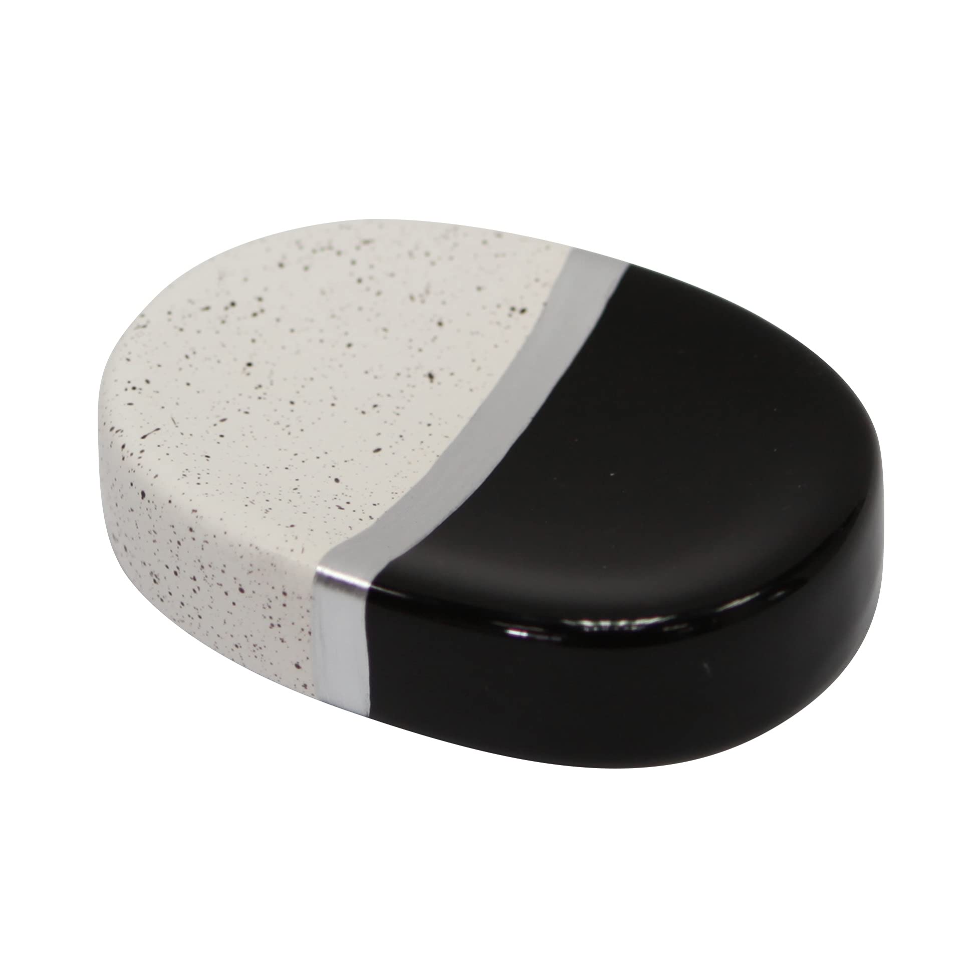 Douceur d'Intérieur 1801131 Soap Dish 11 x 8 x 2.6 cm Black