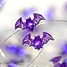 Impress Life Halloween Party String Lights, Purple Blood Mini Haunted Bat Silver Flexible Wire 10 ft 40 LED with Remote for Indoor Covered Outdoor All Saints' Eve Parties, Mantle Fireplace Decorations