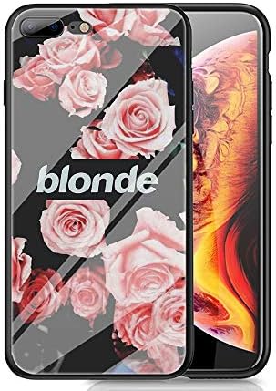RUIWEI RWNO-252 Frank Ocean Rapper Designed for iPhone X/XS Case，Tempered Glass Back Cover and Black Anti-Scratch Shock Absorption Cover Case