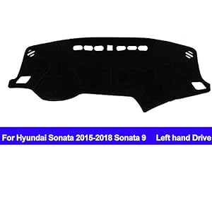 AUCD Car Dashboard Cover Silicone Non-Slip Dash Mat Carpet Anti-UV DashMat for Hyundai Sonata 2015 2016 2017 2018 Sonata 9