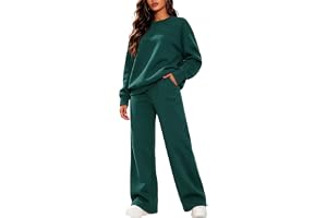 MKLUNJOPSTORE Tracksuits For Women Set, Crewneck Sweatshirt & Sweatpants | Sweat Set For Women Long Sleeve Loose Pullover Top