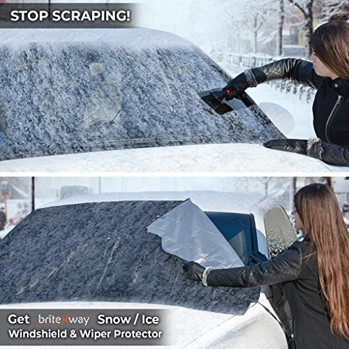 HSLGOVE Windshield Snow Ice Cover - Huge Size Fits Any Car, Truck, SUV, Van or Automobile, Keeps Ice & Snow Off, Shade Waterproof Sun Protection Keep Your Vehicle Exterior Ice Free and Clean - Thumbnail 3