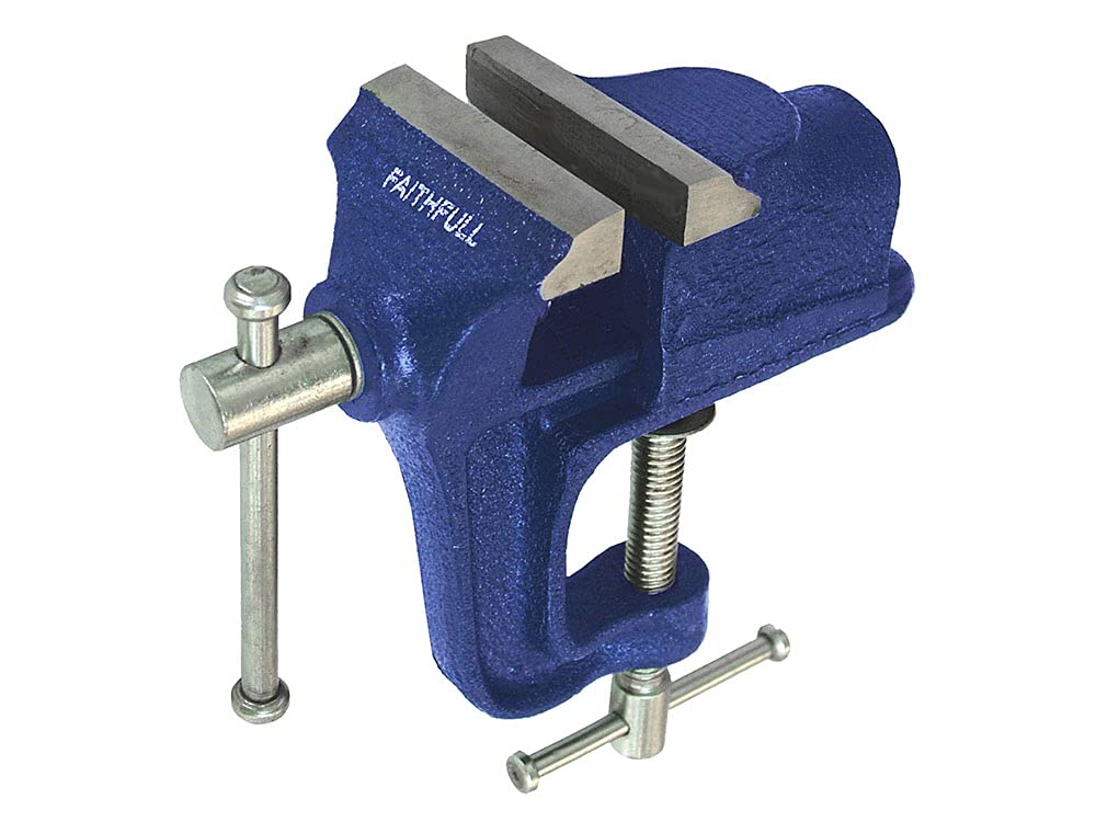 Faithfull FAIV60 Hobby Vice 60mm Jaw Width, 51mm Opening with Integrated Clamp