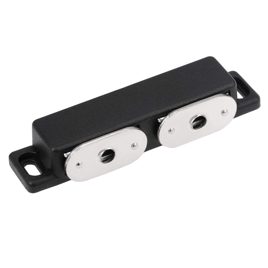 sourcing map Double Magnetic Latches Catch for Cabinet Door Cupboard 3" Long Black