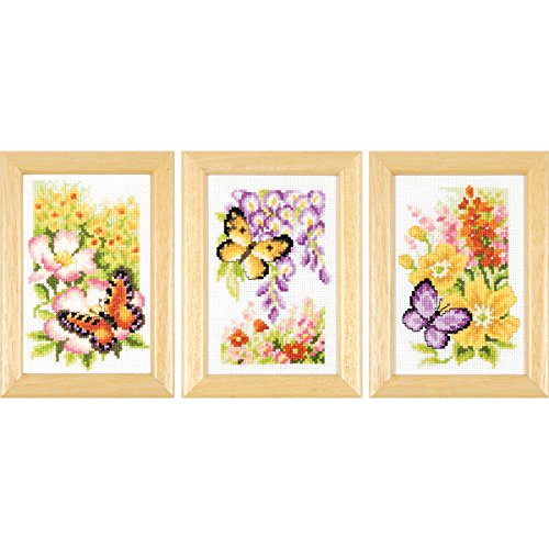Vervaco Butterflies and Flowers Cross Stitch Kit