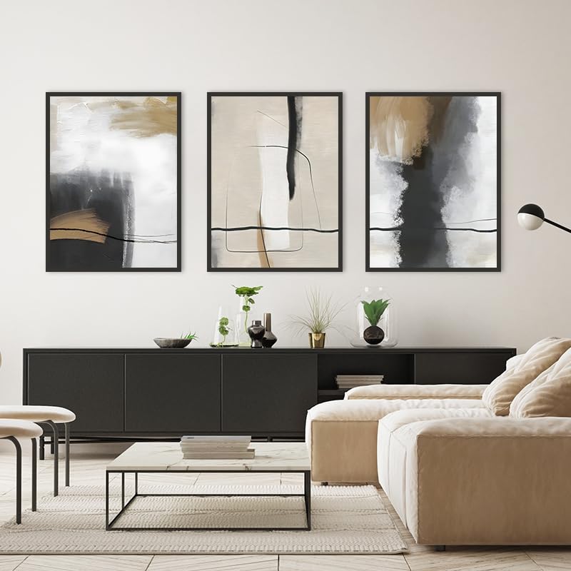 QPLGTU Geometric Abstract Poster Set, Plant Art Decoration Pictures, Printed Posters on The Background Wall of The Living Room and Bedroom, Frameless (Style 9, 20x30cm*3) — image 1