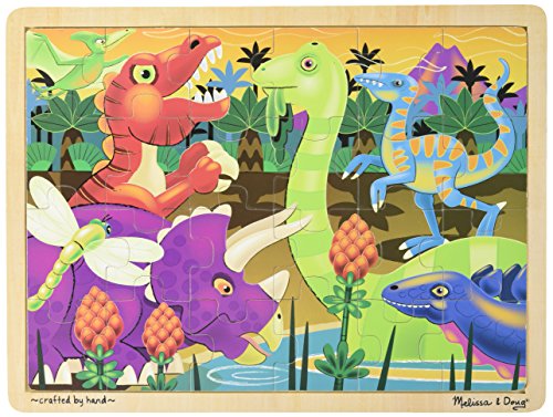 Melissa & Doug 3-Puzzle Jigsaw Set - Dinosaurs, Ocean, and Safari