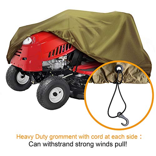 NEXCOVER Riding Lawn Mower Cover-Fits Decks up to 56",Heavy Duty Waterproof, Double P.U Coated 300D Denier,Camo Color