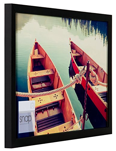 Pinnacle Frames and Accents Snap Wood 8x12 Black Digital Photo Frame, 8" x 12",