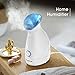 HOMFUL Upgraded Nano Ionic Facial Steamer Warm Mist Humidifier Atomizer Humidifier Moisturizing Face Spa Steamer Blackhead Remover Kit