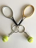 Beautiful Tennis Ball & Racket Key Chain for Sports Lovers