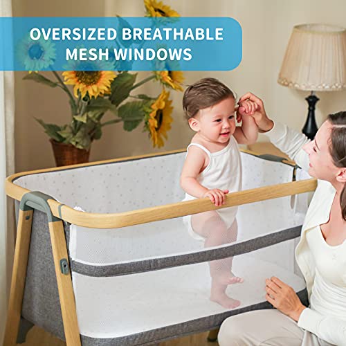 AMKE Baby Bassinets,Bedside Sleeper for Baby,Baby Crib Portable