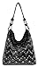 Scarleton Trendy Pattern Hobo Bag H176401 - Black
